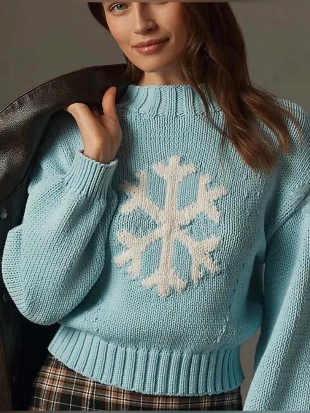 NWOT size Small Anthropologie Maeve Pippa snowflake sweater